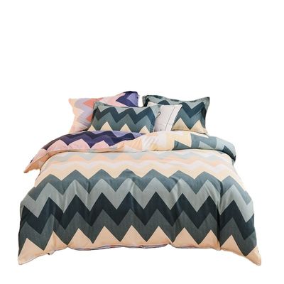 Set de roupa de cama de algodão 100% branco de 4 peças de cor personalizada