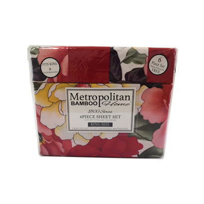 Reativo Impresso Floral 100% Poliéster Tecidos para Casa Conjunto de Seis em Cores Personalizadas