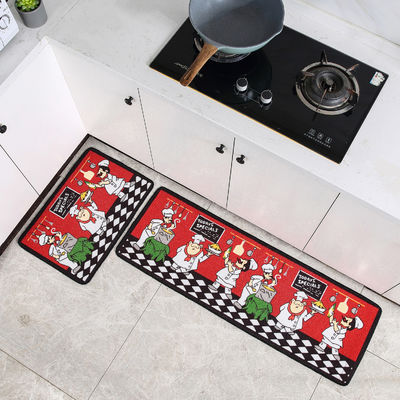 Impressões 3D de tecido anti-fadiga tapetes e tapetes de cozinha Conjunto de 2 com suporte de borracha TPR