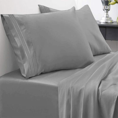 Embroidery 1800 thread count 100% Microfiber Sheet Set 3/4pcs para dormir em todas as estações