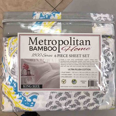 Bom conjunto de lençóis de cama de 6pcs de microfibra 80gm 100% poliéster sem preenchimento e embalagem