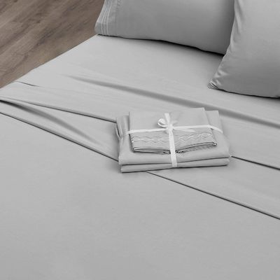 90gm Folhas bordadas Conjunto padrão sólido Extra suave resistente a rugas e desvanecimento 4PCS