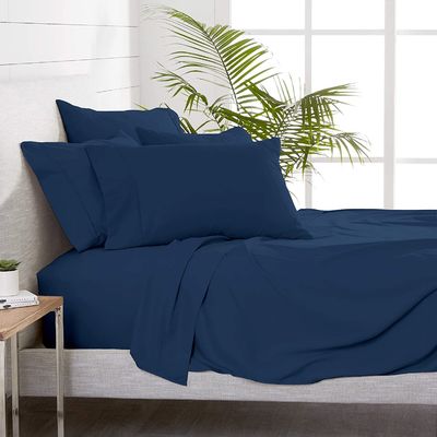 Melhore a decoração do seu quarto com o conjunto de folhas de microfibra escovadas da série Bamboo 2200 de 80 gramas