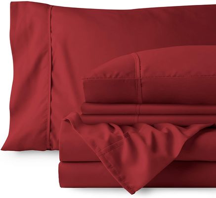 100% de poliéster de fibra simples de 5 mm de acabamento de luxo de lençóis de cama para 6pcs em Xinpai