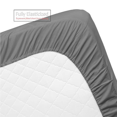 4pcs 3 linhas bordado lençol de cama 100% poliéster