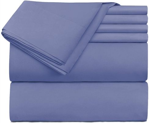 6pcs Suave escovado 2200 Contagem de fios Folha de tecido de bambu