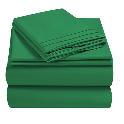 Embroidery Two Lines Sheet Set 4pcs para os EUA 100% poliéster material de microfibra
