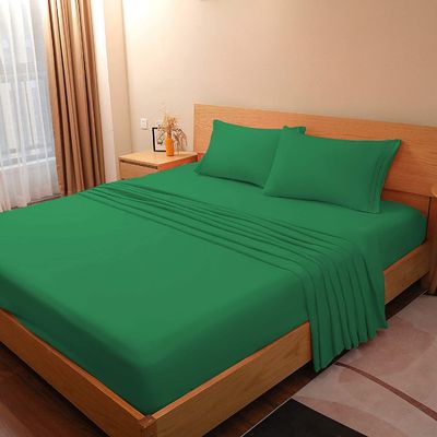 Embroidery Two Lines Sheet Set 4pcs para os EUA 100% poliéster material de microfibra