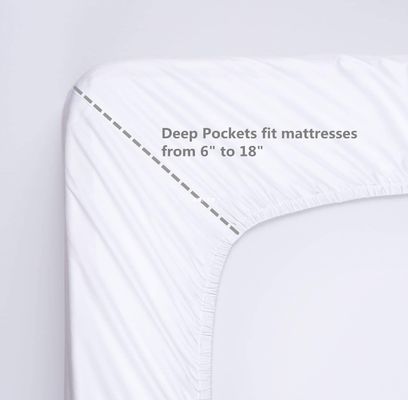 3pcs de luxo mais suave 1500 conta de fios egípcio lençol de cama montado para roupas de hospital