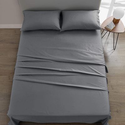 200TC Lenço de cama de algodão com bolsos de colchão profundo