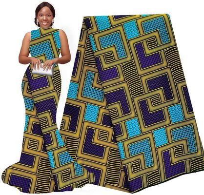 Tecido de cera de algodão para roupas africanas Impressão tradicional africana