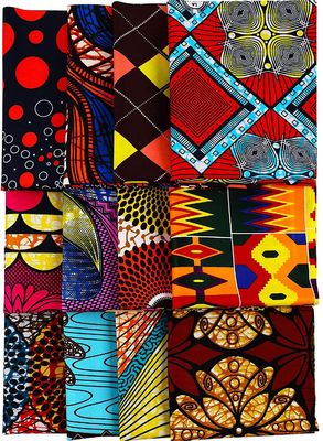 Tecido de cera de algodão para roupas africanas Impressão tradicional africana