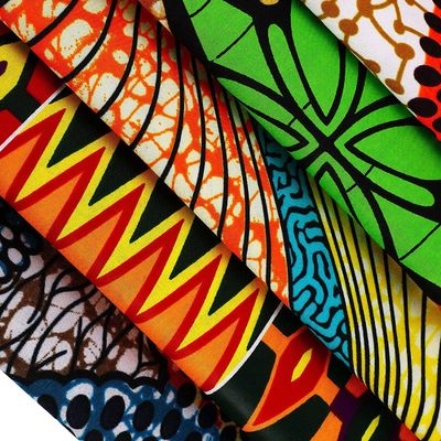 Tecido de cera de algodão para roupas africanas Impressão tradicional africana