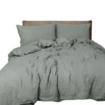 2-2,5 kg de pedra lavada de linho francês Set de cobertor de cobertor Oeko Tex Nature Lenço de cama