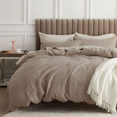 Adicione um toque de luxo ao seu quarto com um conjunto de cobertores de cobertores de algodão 100% Waffle