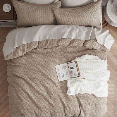 Adicione um toque de luxo ao seu quarto com um conjunto de cobertores de cobertores de algodão 100% Waffle