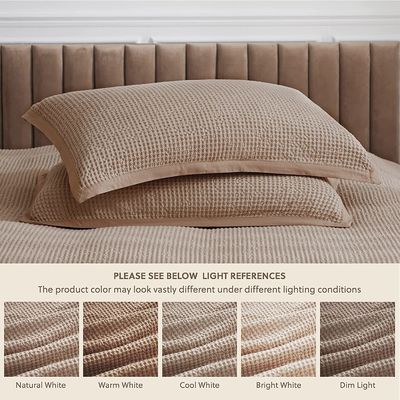 Adicione um toque de luxo ao seu quarto com um conjunto de cobertores de cobertores de algodão 100% Waffle