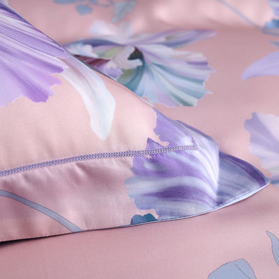 Design de flores personalizado lavável 60s 100% Lyocell Sateen Set de roupa de cama para quarto grau A