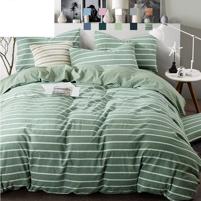 Conjunto de roupa de cama de algodão resistente e respirável, de design impresso moderno para um sono confortável