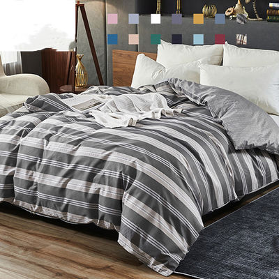 Conjunto de roupa de cama de algodão resistente e respirável, de design impresso moderno para um sono confortável