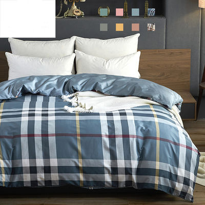 Conjunto de roupa de cama de algodão resistente e respirável, de design impresso moderno para um sono confortável