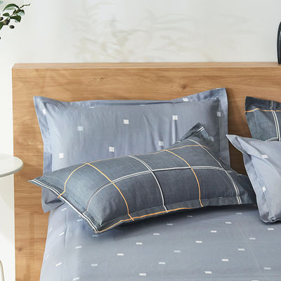 100% tecido de poliéster de tamanho King Linen Set de quarto com cobertor de cobertor e lençol plano