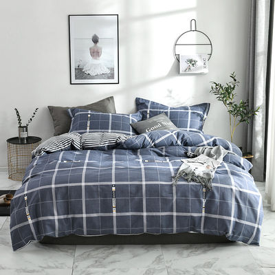 100% de fibra de poliéster personalizado 4 peças 2021 King Size Set de roupa de cama de algodão 300Tc para quarto