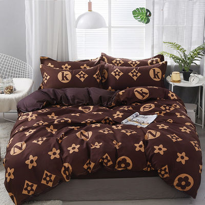 Set de roupa de cama africana de quarto com 300tc de contagem de fios e impressão personalizada de padrões de folhas