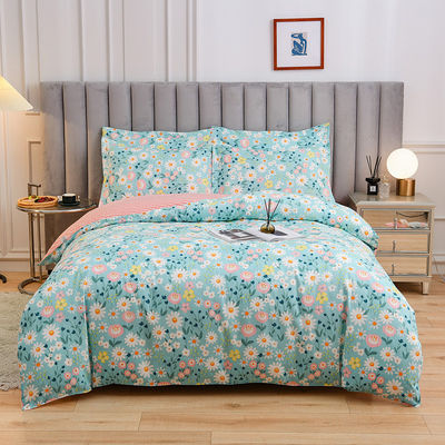 Set de roupa de cama de algodão 100% branco de 4 peças de cor personalizada