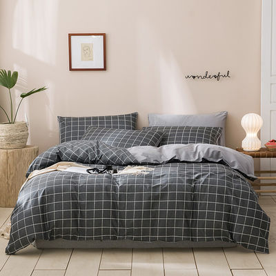 4 Pcs Padrão Sólido 100% Francês puro Soft Durable Linho de cama de linho Setes de cobertor de cobertor