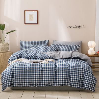 4 Pcs Padrão Sólido 100% Francês puro Soft Durable Linho de cama de linho Setes de cobertor de cobertor