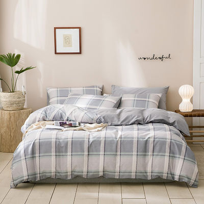 4 Pcs Padrão Sólido 100% Francês puro Soft Durable Linho de cama de linho Setes de cobertor de cobertor