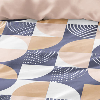 Casa têxtil Folha plana Geométrica Impressa Cobertura de cama Folha de cama macia 4 Pcs Quantidade