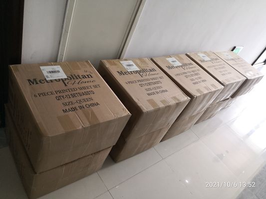 Estilo europeu e americano 6pcs 100% poliéster Impressão Microfibra Tecido lençol de cama