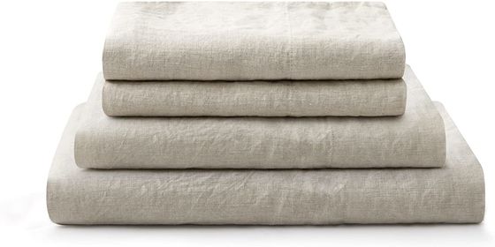 Queen Size Stone Linens franceses lavados Lenços de cama conjunto de 4 100% Linho de Linho puro estilo Europa