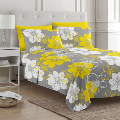 Flower Design Set de lençóis de cama para camas de 1,5 m e 5 pés A adição perfeita para a sua casa