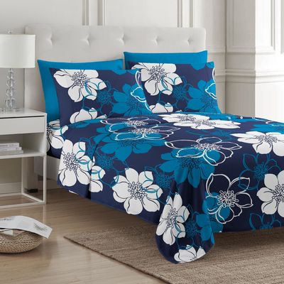 Flower Design Set de lençóis de cama para camas de 1,5 m e 5 pés A adição perfeita para a sua casa