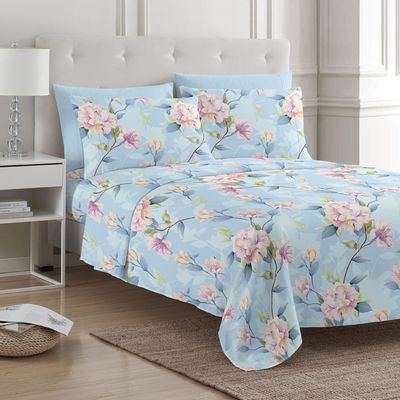 Flower Design Set de lençóis de cama para camas de 1,5 m e 5 pés A adição perfeita para a sua casa