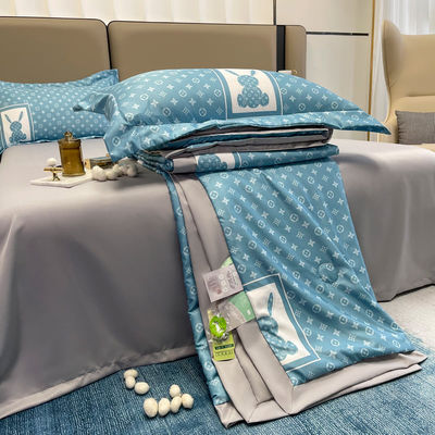 Solid Pattern 300TC Luxury Bamboo Bedding Set para personalização e sono confortável