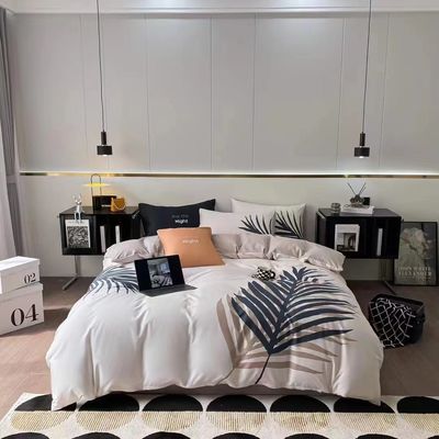 Cama de algodão de aloe de quatro peças de cobertura de cobertor de cama com 133x72 densidade