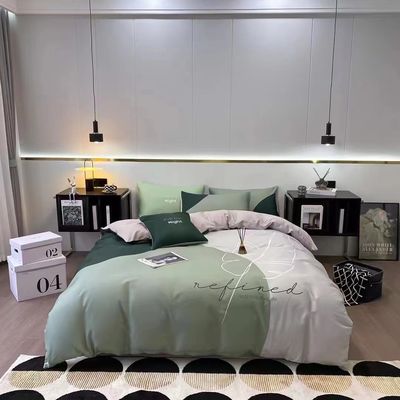 Cama de algodão de aloe de quatro peças de cobertura de cobertor de cama com 133x72 densidade