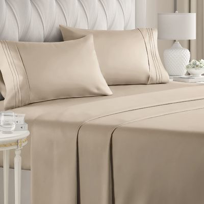 Extra Soft Woven Hotel Luxury Sheets 1,5-2 Kg Bolsos profundos Refrigeração respirável