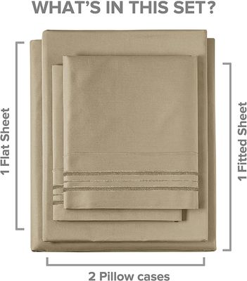Extra Soft Woven Hotel Luxury Sheets 1,5-2 Kg Bolsos profundos Refrigeração respirável