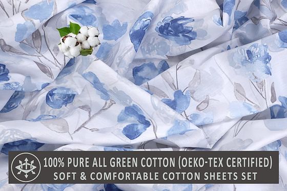 133x72 Lençóis de cama de algodão 100% tecidos 4 Pcs Conjuntos de cama Material de algodão orgânico