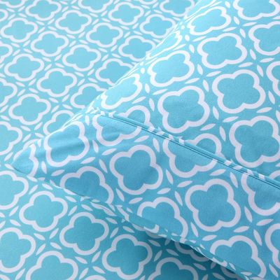 Conjunto personalizado de folhas de flanela de microfibra - Coleção de roupas de cama de luxo impressas em 4 peças para hotel