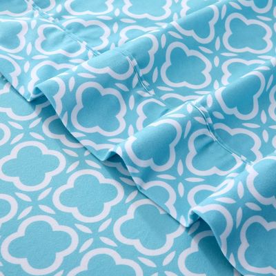 Conjunto personalizado de folhas de flanela de microfibra - Coleção de roupas de cama de luxo impressas em 4 peças para hotel