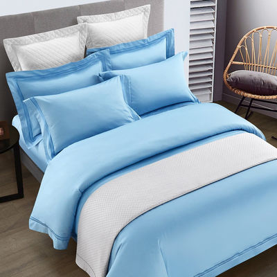 Poli algodão Hotel Comfort Sheet Quilt Cover almofada Set para 2,2m 7 pés cama