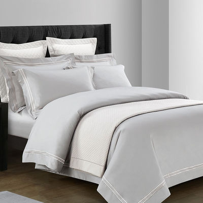 Poli algodão Hotel Comfort Sheet Quilt Cover almofada Set para 2,2m 7 pés cama