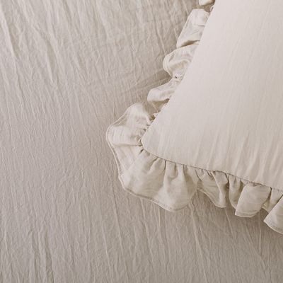 Conjunto personalizado de roupas de cama de casa de campo com design de cama de ruffle