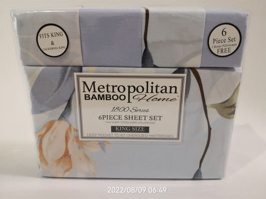 Reativo Impresso Floral 100% Poliéster Tecidos para Casa Conjunto de Seis em Cores Personalizadas